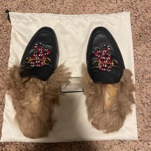Gucci fur mules size 38